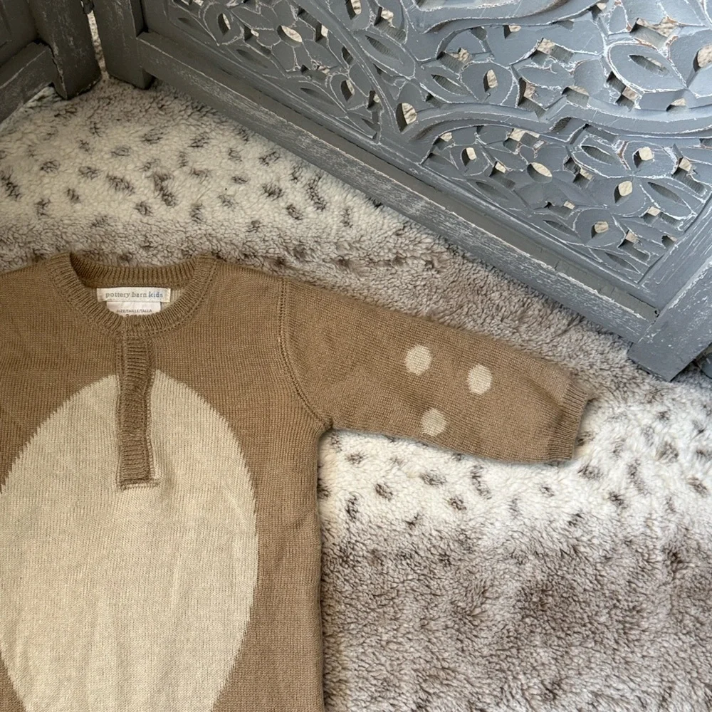 Pottery Barn Kids reindeer bodysuit baby 3-6 months Christmas holiday party